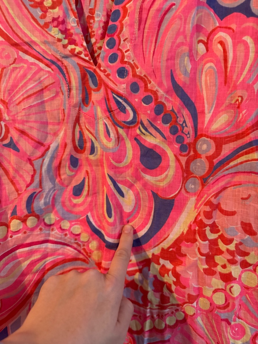 Lilly Pulitzer Marco Island Linen Tunic Cover Up Size L - Picture 9 of 9